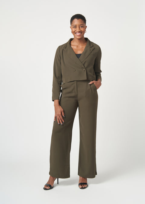 Corporate Chic Cropped Blazer