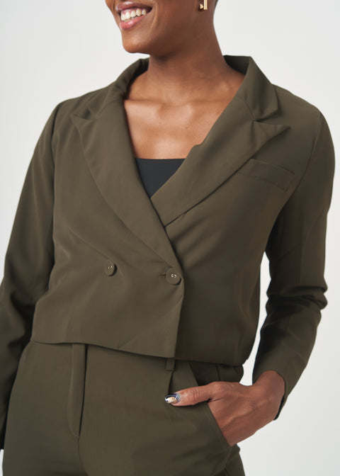 Corporate Chic Cropped Blazer