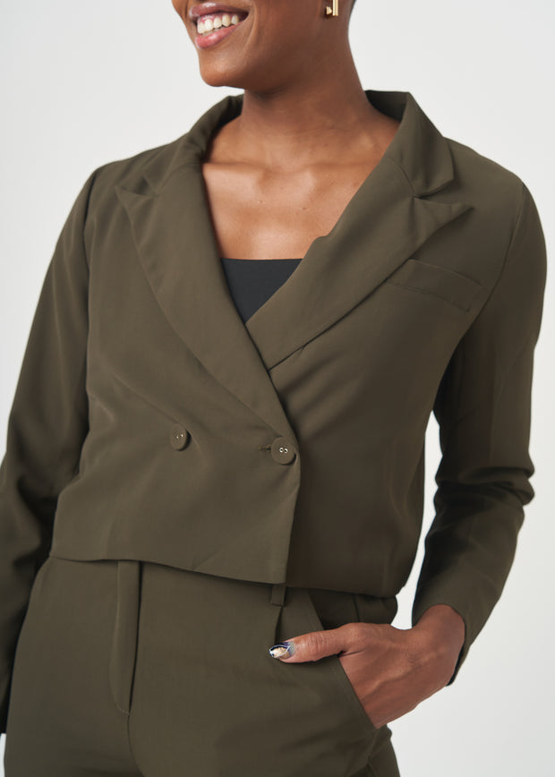 Corporate Chic Cropped Blazer